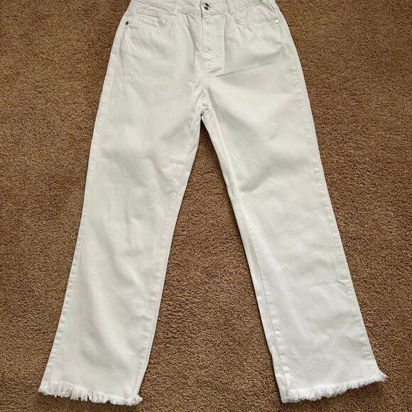 Zara - White High-Rise Jeans - Picture 2 of 2